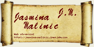 Jasmina Malinić vizit kartica